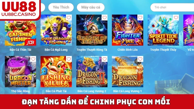 Đạn tăng dần để chinh phục con mồi